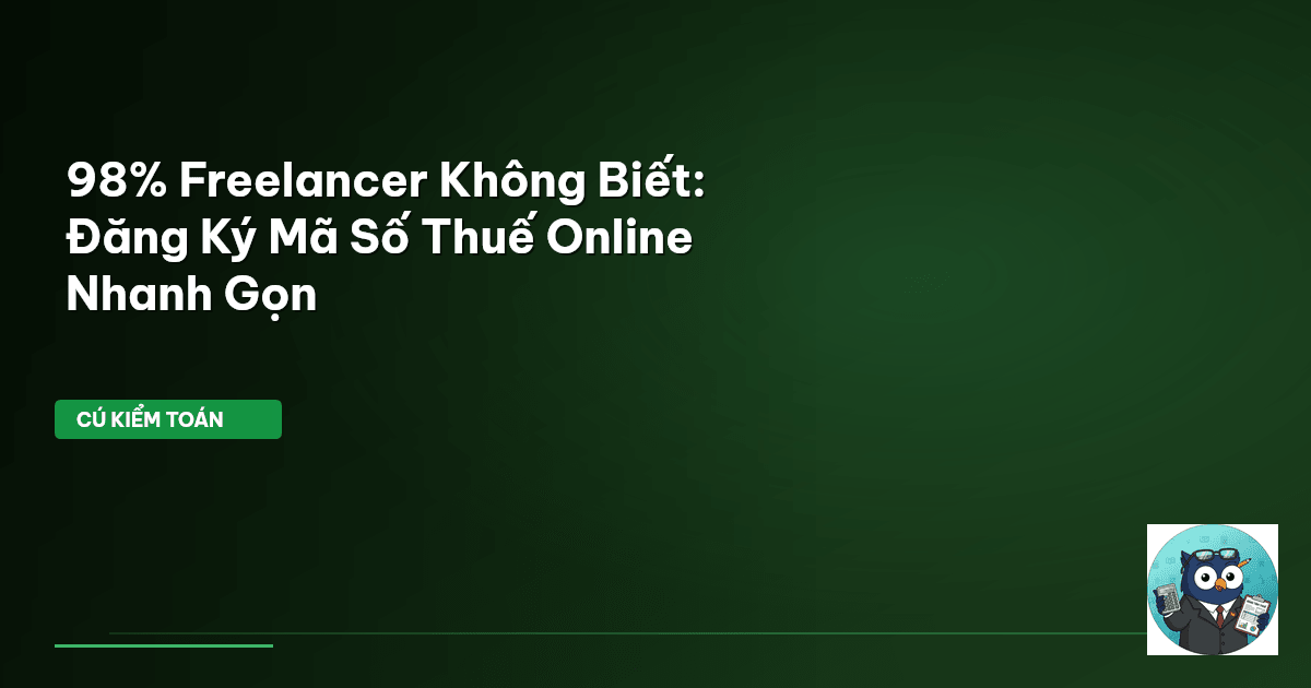 đăng ký mã số thuế freelancer online
