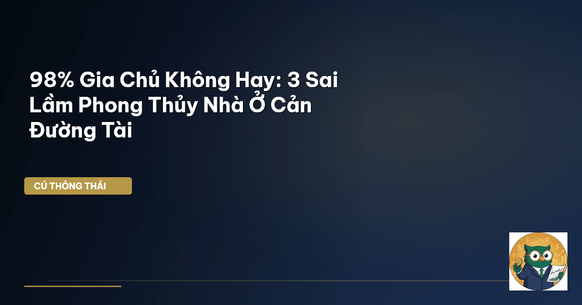98% Gia Chủ Không Hay: 3 Sai Lầm Phong Thủy Nhà Ở Cản Đường Tài