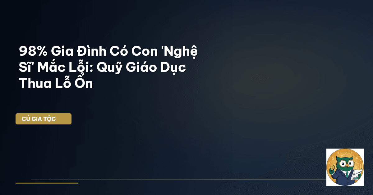 98% Gia Đình Có Con 'Nghệ Sĩ' Mắc Lỗi: Quỹ Giáo Dục Thua Lỗ Ổn