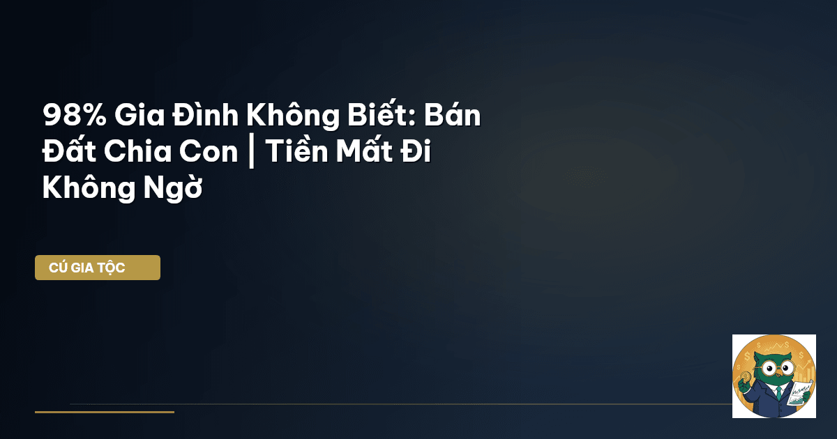 98% Gia Đình Không Biết: Bán Đất Chia Con | Tiền Mất Đi Không Ngờ