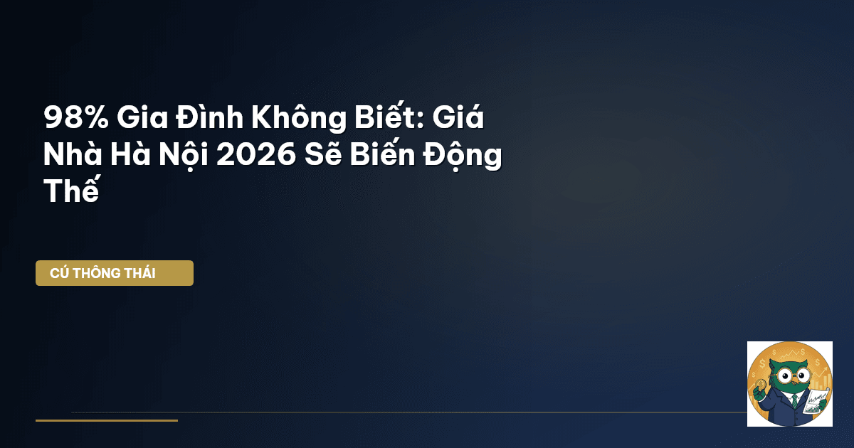 98% Gia Đình Không Biết: Giá Nhà Hà Nội 2026 Sẽ Biến Động Thế