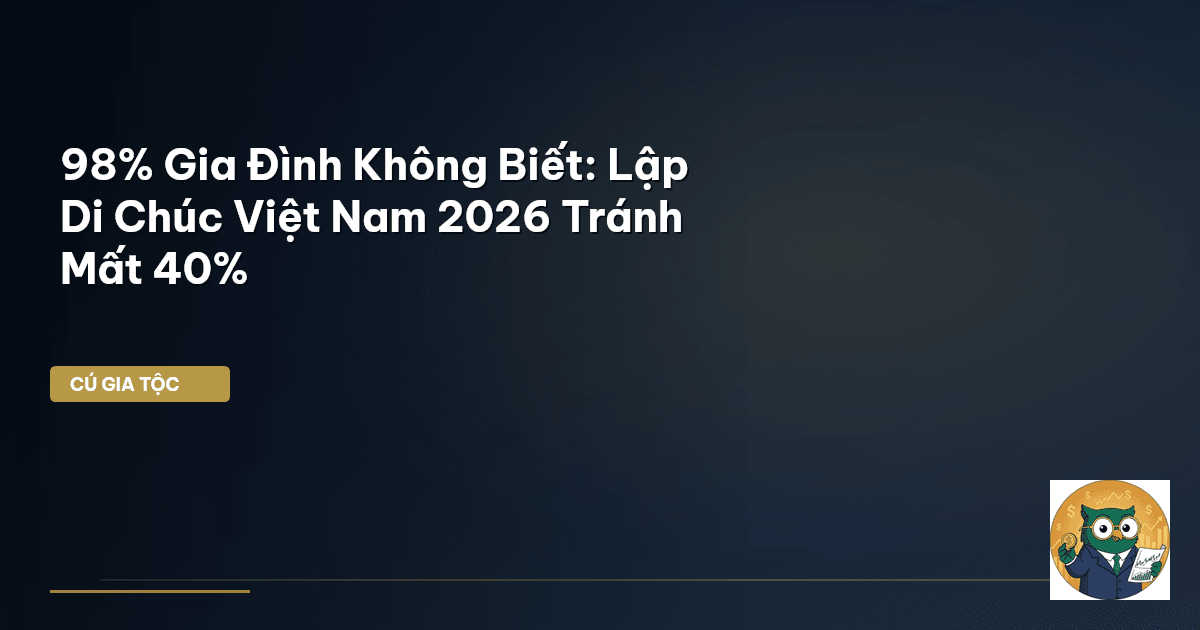 98% Gia Đình Không Biết: Lập Di Chúc Việt Nam 2026 Tránh Mất 40%