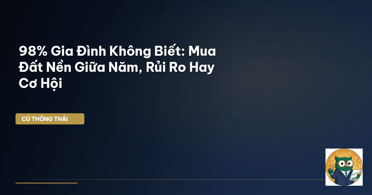 98% Gia Đình Không Biết: Mua Đất Nền Giữa Năm, Rủi Ro Hay Cơ Hội