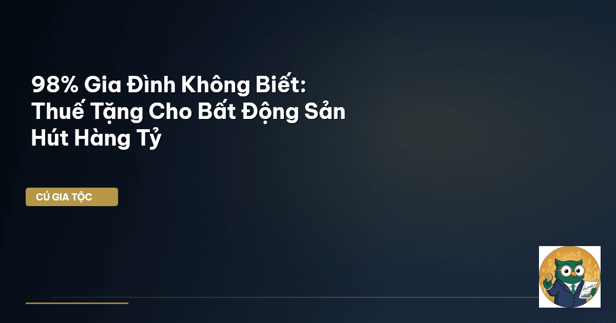 98% Gia Đình Không Biết: Thuế Tặng Cho Bất Động Sản Hút Hàng Tỷ