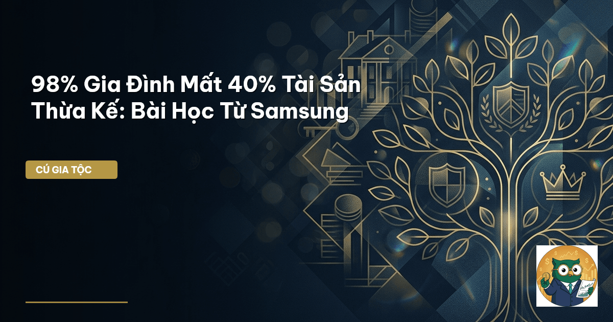 98% Gia Đình Mất 40% Tài Sản Thừa Kế: Bài Học Từ Samsung