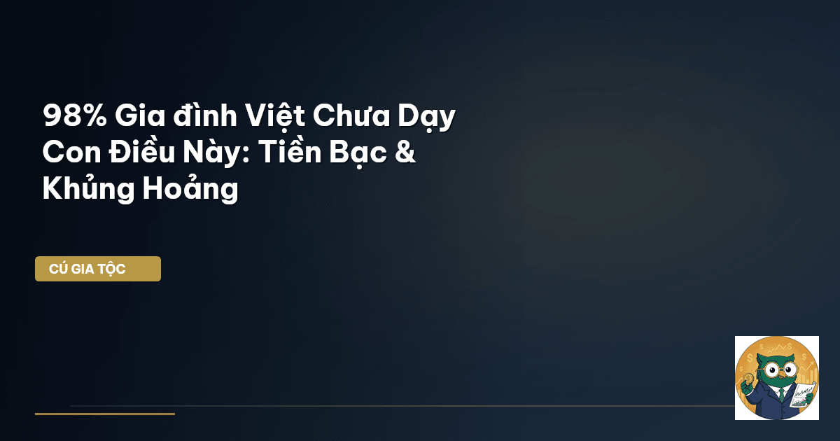 98% Gia đình Việt Chưa Dạy Con Điều Này: Tiền Bạc & Khủng Hoảng