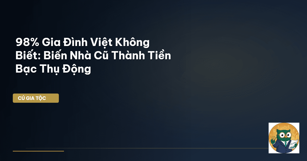 98% Gia Đình Việt Không Biết: Biến Nhà Cũ Thành Tiền Bạc Thụ Động