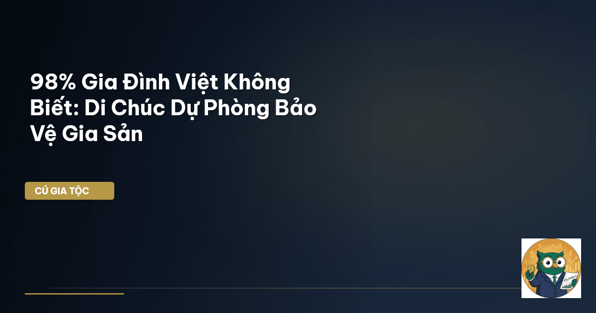 98% Gia Đình Việt Không Biết: Di Chúc Dự Phòng Bảo Vệ Gia Sản
