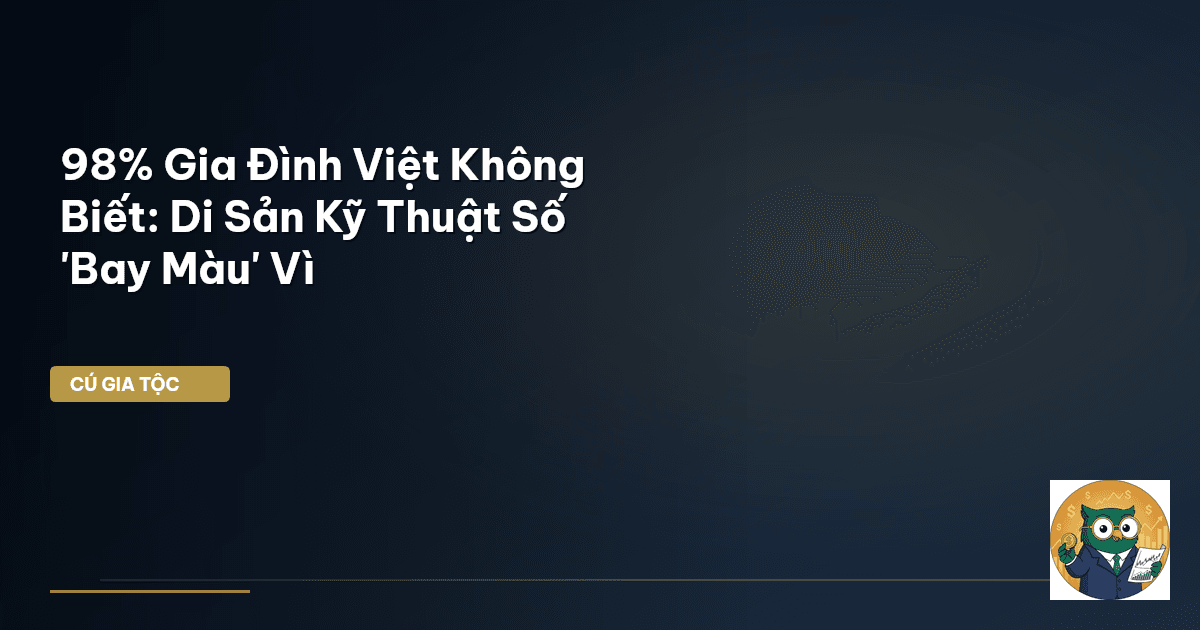 98% Gia Đình Việt Không Biết: Di Sản Kỹ Thuật Số 'Bay Màu' Vì