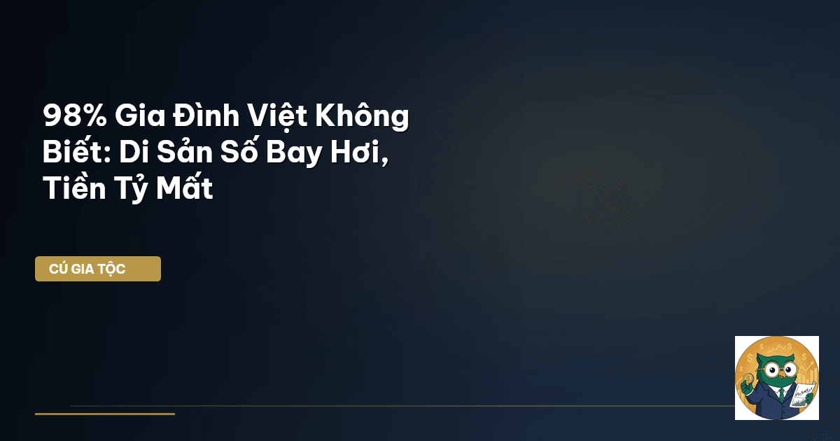98% Gia Đình Việt Không Biết: Di Sản Số Bay Hơi, Tiền Tỷ Mất