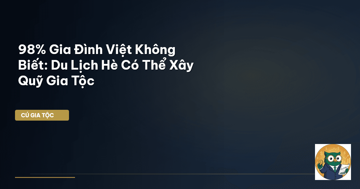 98% Gia Đình Việt Không Biết: Du Lịch Hè Có Thể Xây Quỹ Gia Tộc