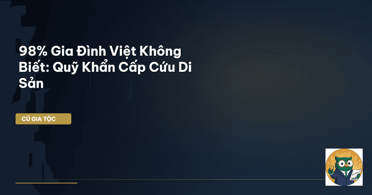 98% Gia Đình Việt Không Biết: Quỹ Khẩn Cấp Cứu Di Sản