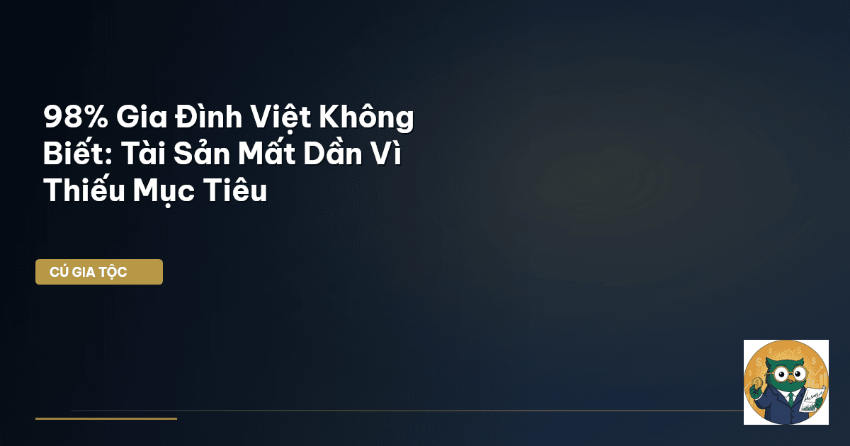 98% Gia Đình Việt Không Biết: Tài Sản Mất Dần Vì Thiếu Mục Tiêu