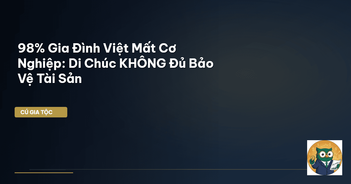 98% Gia Đình Việt Mất Cơ Nghiệp: Di Chúc KHÔNG Đủ Bảo Vệ Tài Sản