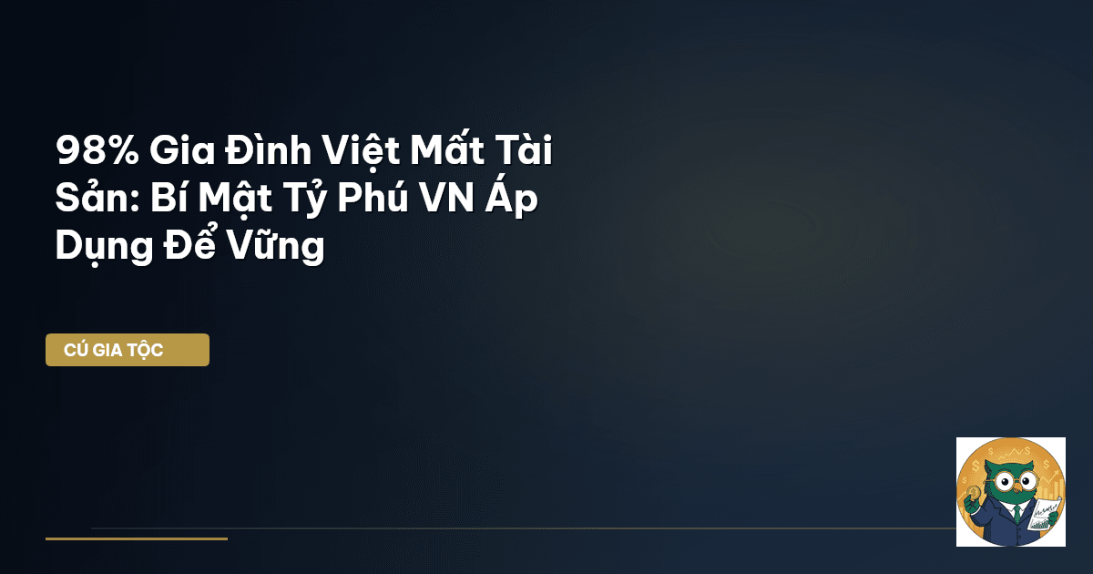 98% Gia Đình Việt Mất Tài Sản: Bí Mật Tỷ Phú VN Áp Dụng Để Vững