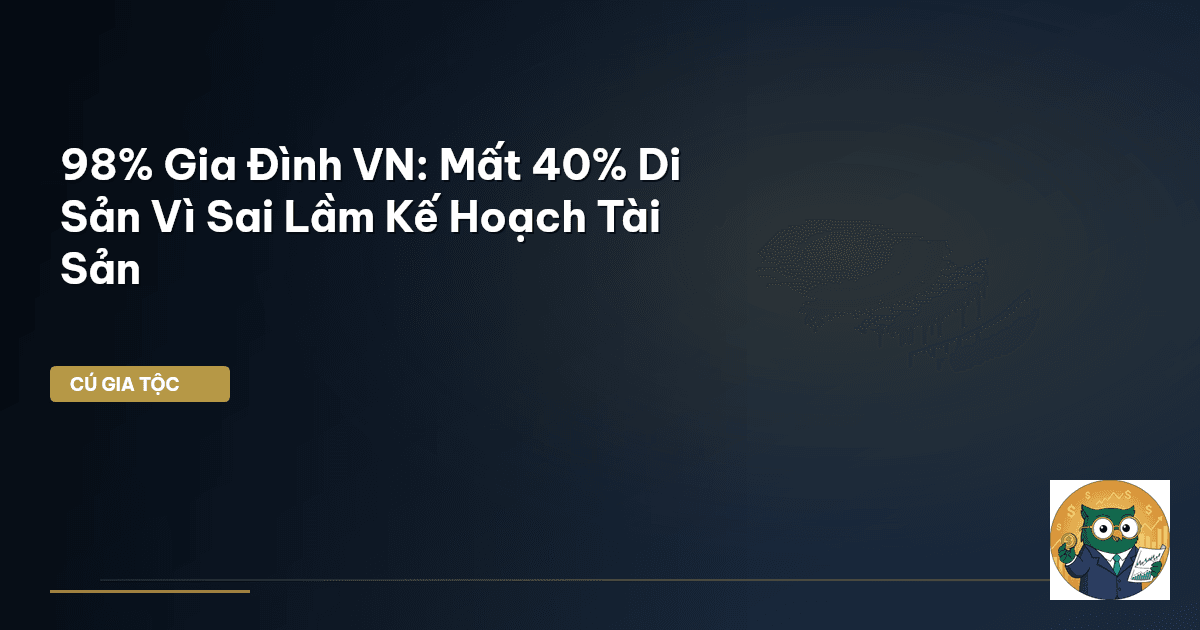 98% Gia Đình VN: Mất 40% Di Sản Vì Sai Lầm Kế Hoạch Tài Sản