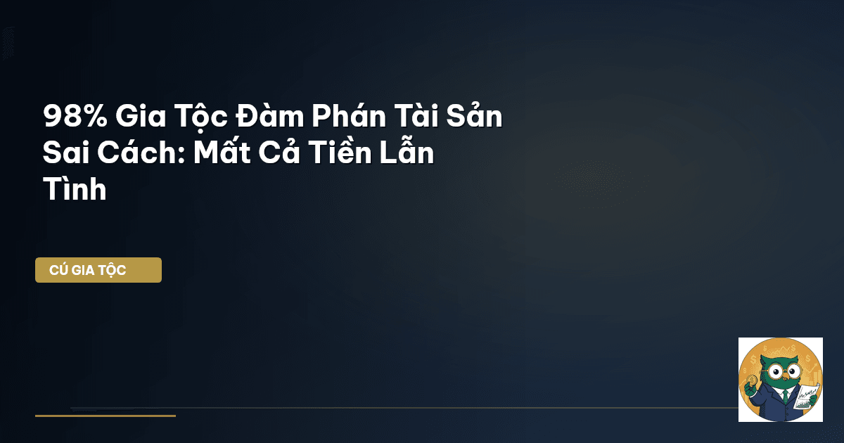 98% Gia Tộc Đàm Phán Tài Sản Sai Cách: Mất Cả Tiền Lẫn Tình