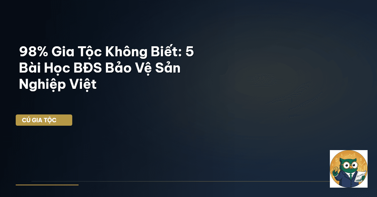 98% Gia Tộc Không Biết: 5 Bài Học BĐS Bảo Vệ Sản Nghiệp Việt