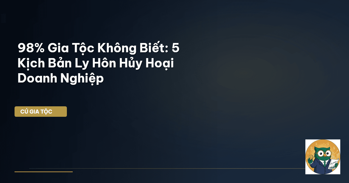 98% Gia Tộc Không Biết: 5 Kịch Bản Ly Hôn Hủy Hoại Doanh Nghiệp
