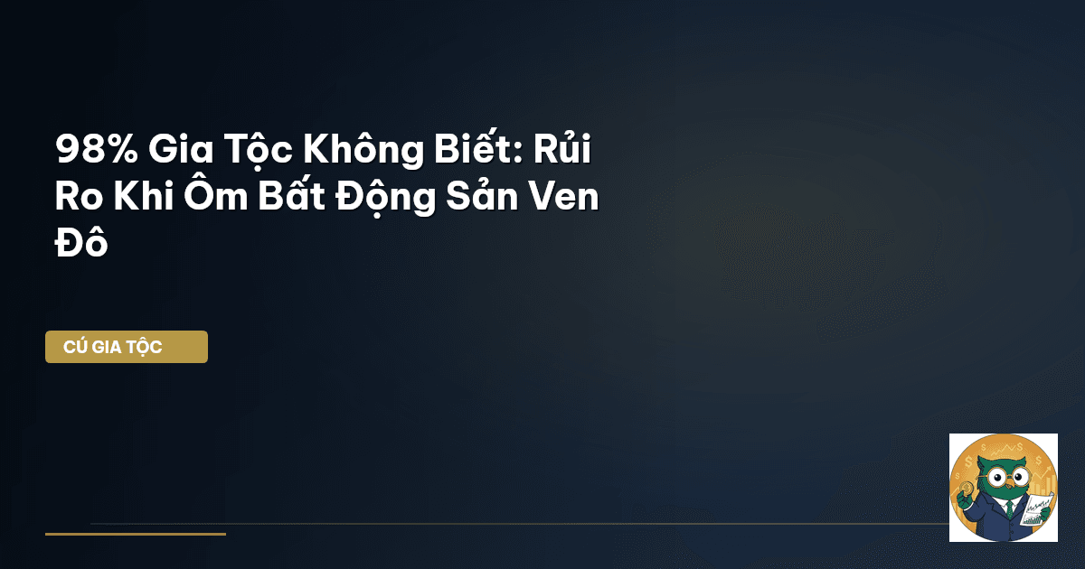 98% Gia Tộc Không Biết: Rủi Ro Khi Ôm Bất Động Sản Ven Đô