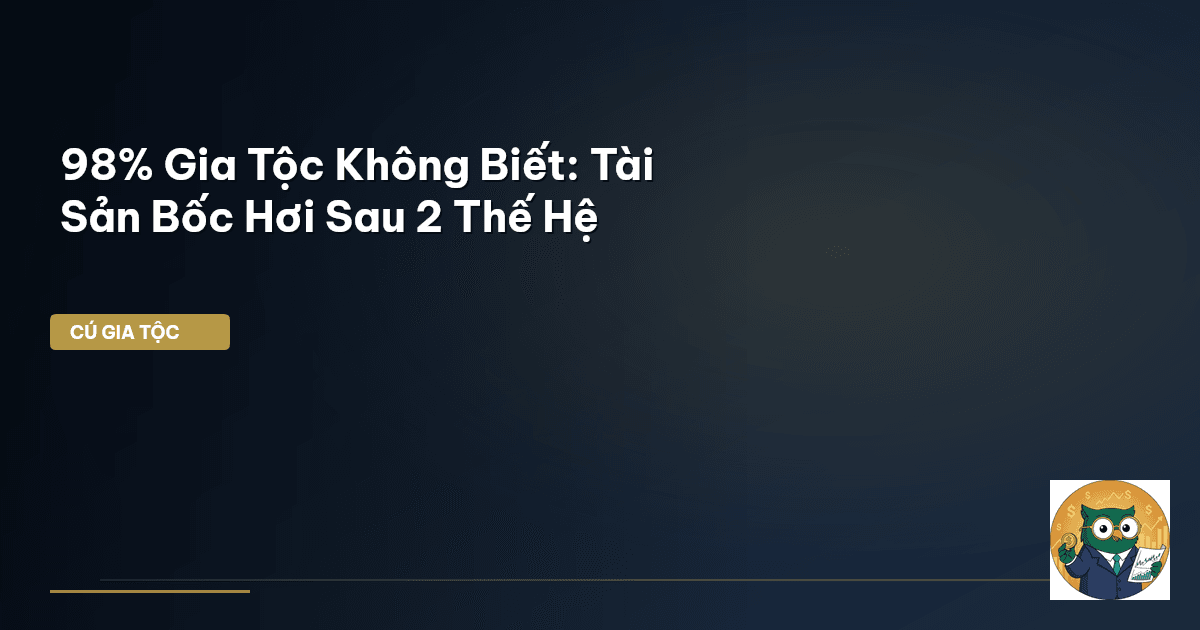 98% Gia Tộc Không Biết: Tài Sản Bốc Hơi Sau 2 Thế Hệ
