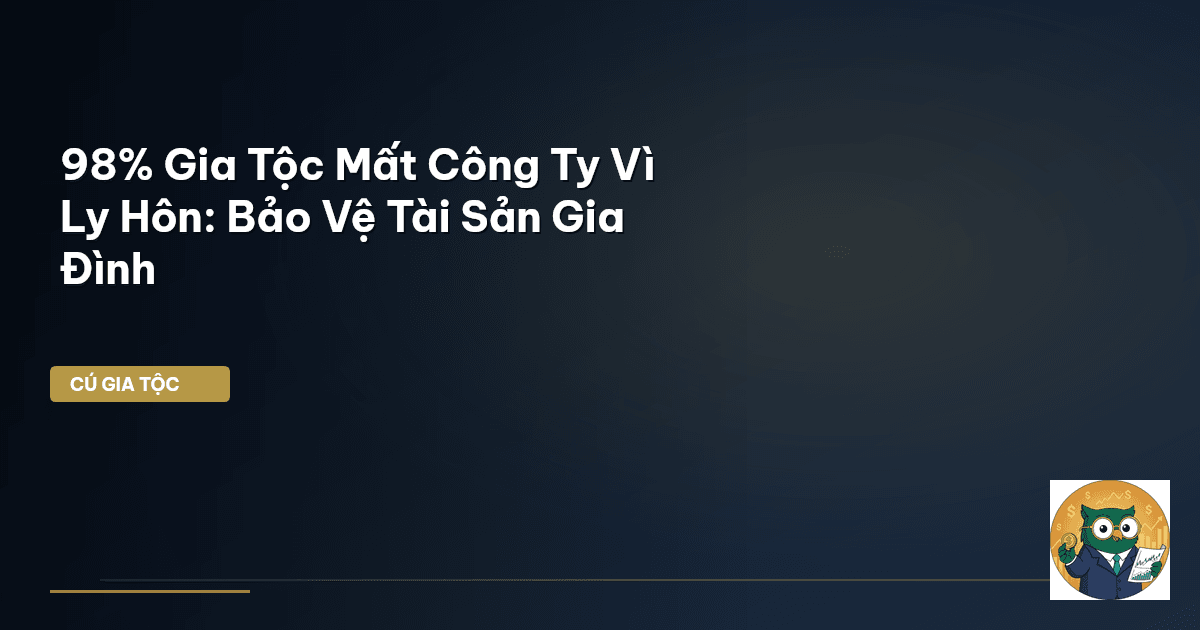 98% Gia Tộc Mất Công Ty Vì Ly Hôn: Bảo Vệ Tài Sản Gia Đình