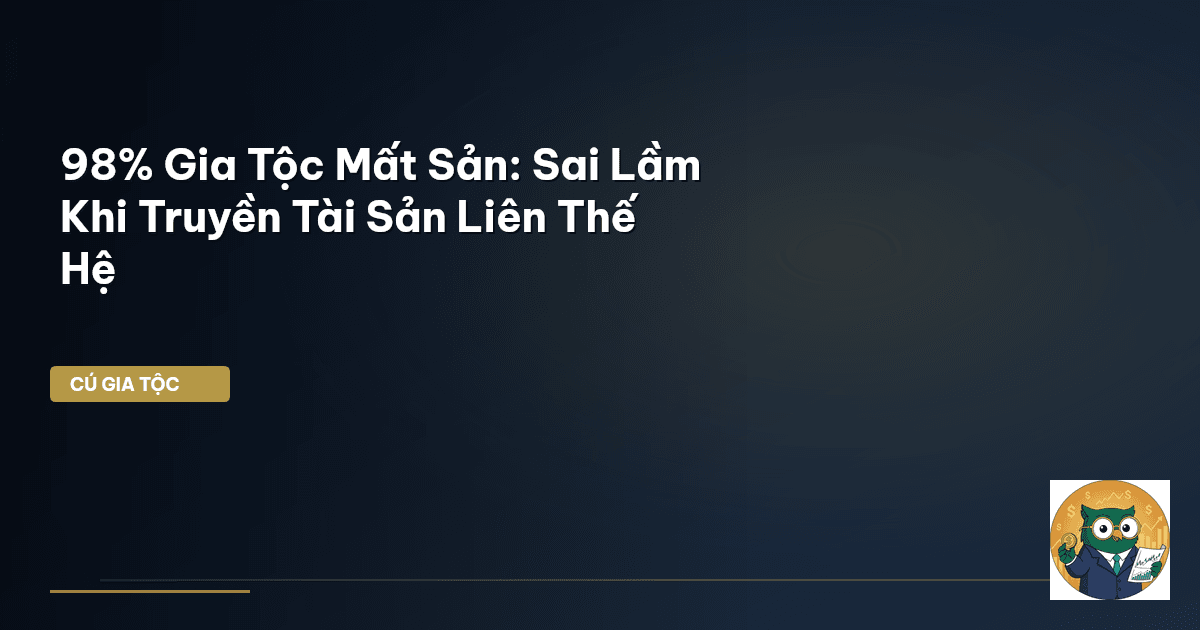 98% Gia Tộc Mất Sản: Sai Lầm Khi Truyền Tài Sản Liên Thế Hệ