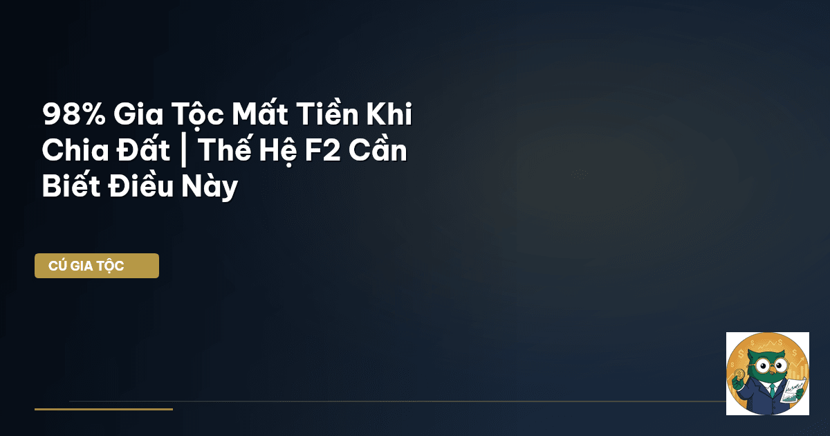 98% Gia Tộc Mất Tiền Khi Chia Đất | Thế Hệ F2 Cần Biết Điều Này