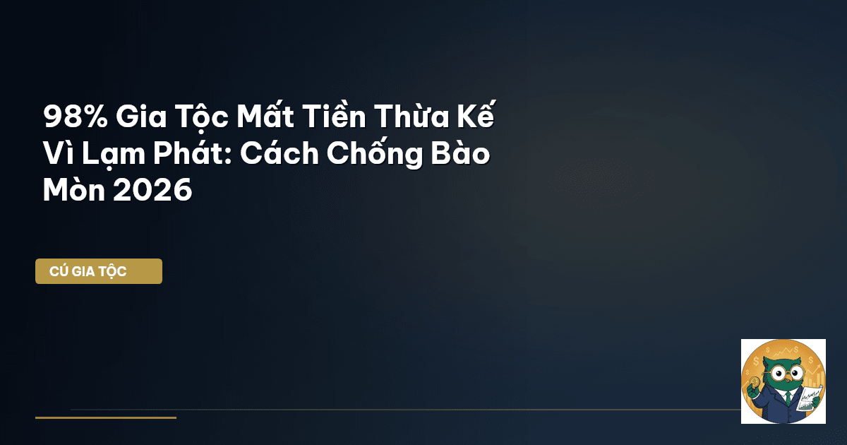 98% Gia Tộc Mất Tiền Thừa Kế Vì Lạm Phát: Cách Chống Bào Mòn 2026