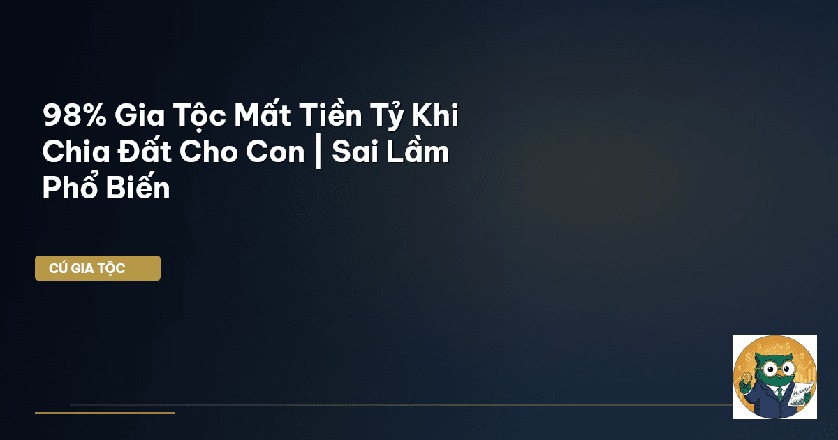 98% Gia Tộc Mất Tiền Tỷ Khi Chia Đất Cho Con | Sai Lầm Phổ Biến