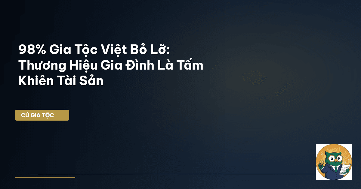 98% Gia Tộc Việt Bỏ Lỡ: Thương Hiệu Gia Đình Là Tấm Khiên Tài Sản