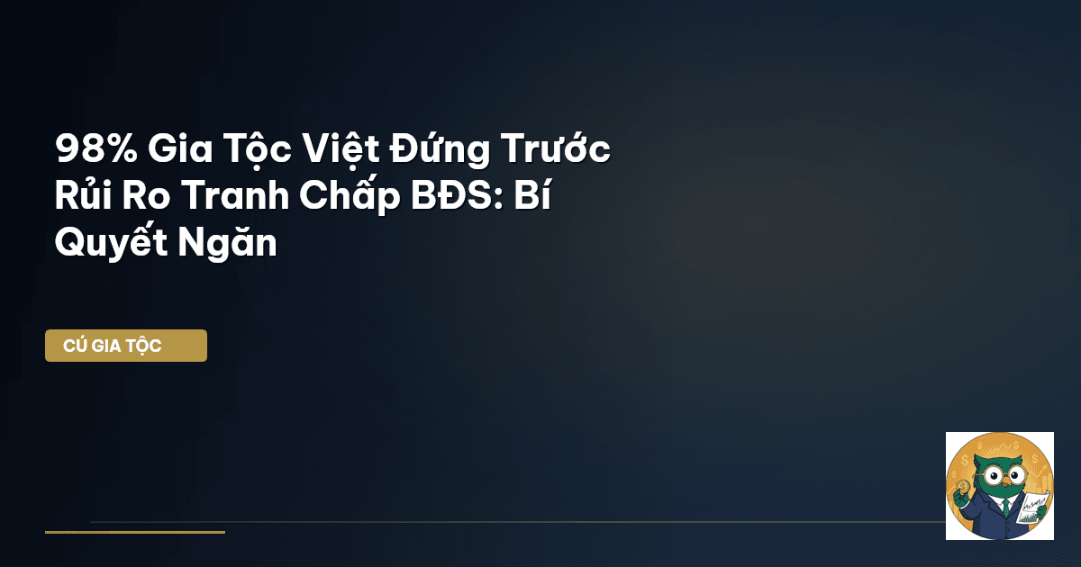 98% Gia Tộc Việt Đứng Trước Rủi Ro Tranh Chấp BĐS: Bí Quyết Ngăn