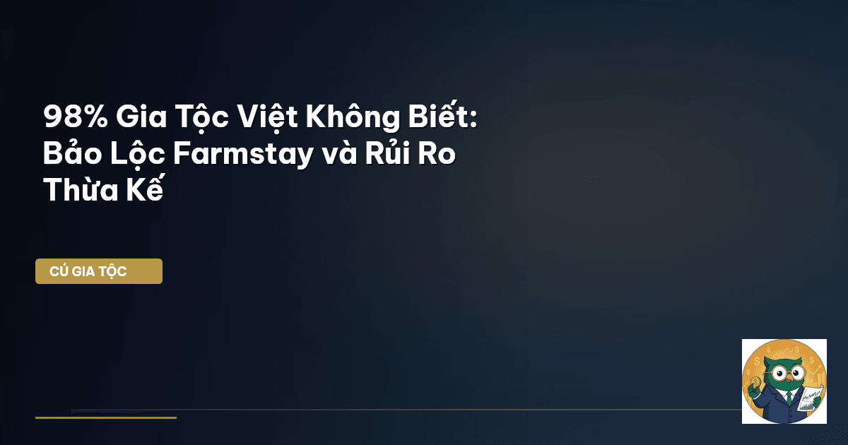 98% Gia Tộc Việt Không Biết: Bảo Lộc Farmstay và Rủi Ro Thừa Kế
