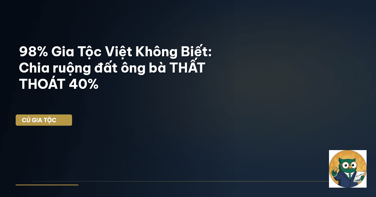 98% Gia Tộc Việt Không Biết: Chia ruộng đất ông bà THẤT THOÁT 40%