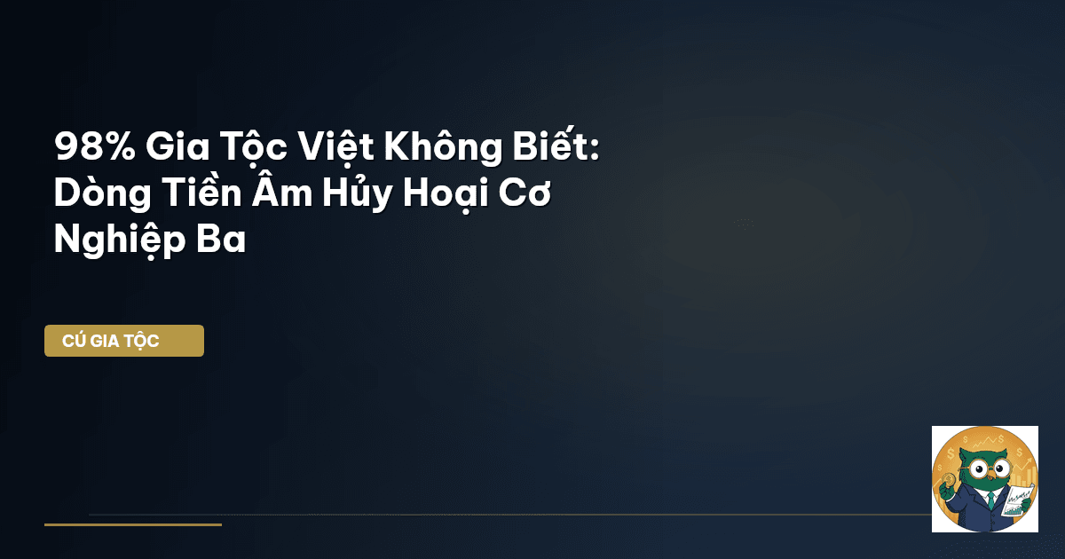 98% Gia Tộc Việt Không Biết: Dòng Tiền Âm Hủy Hoại Cơ Nghiệp Ba