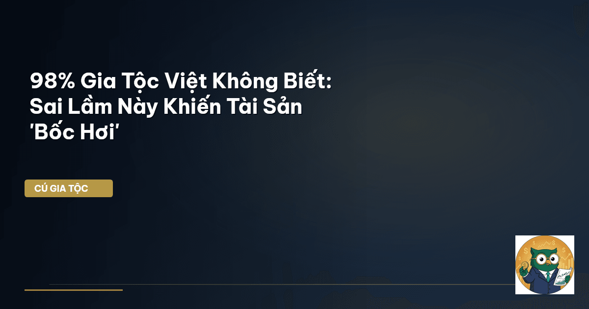 98% Gia Tộc Việt Không Biết: Sai Lầm Này Khiến Tài Sản 'Bốc Hơi'