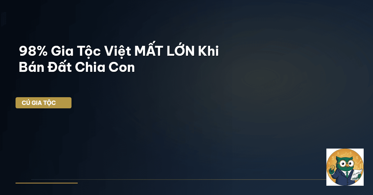 98% Gia Tộc Việt MẤT LỚN Khi Bán Đất Chia Con