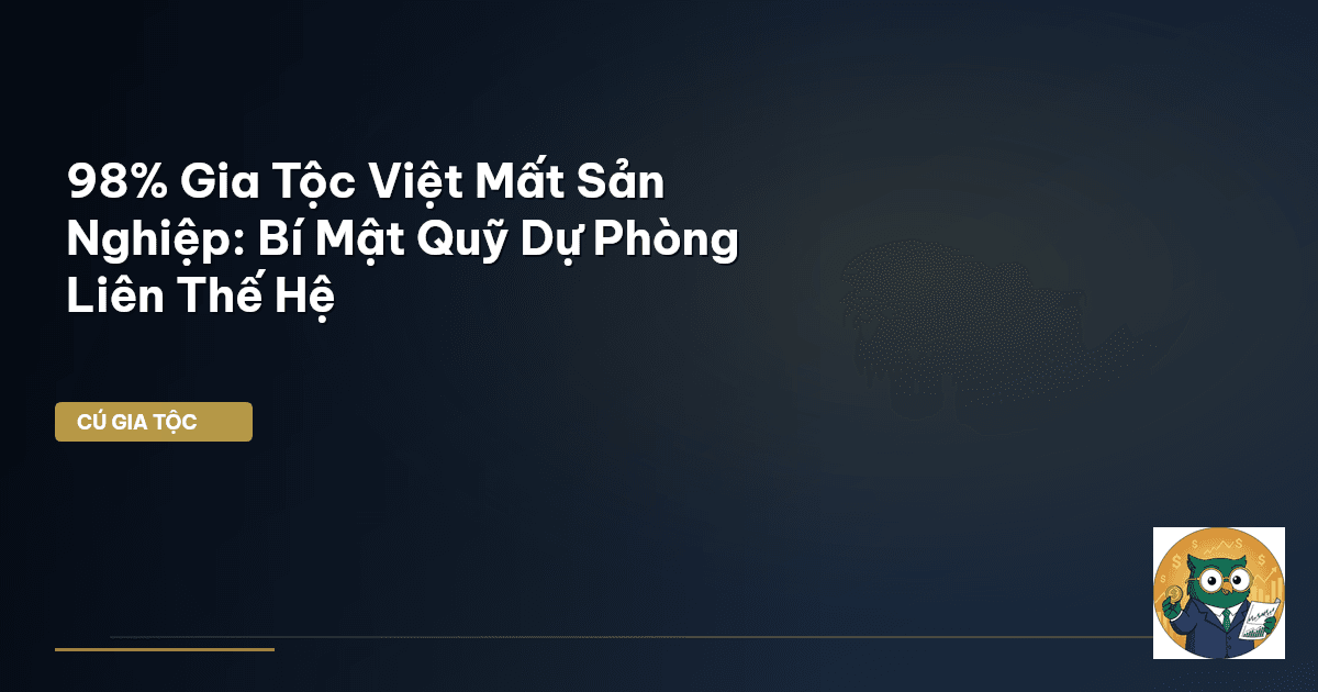 98% Gia Tộc Việt Mất Sản Nghiệp: Bí Mật Quỹ Dự Phòng Liên Thế Hệ