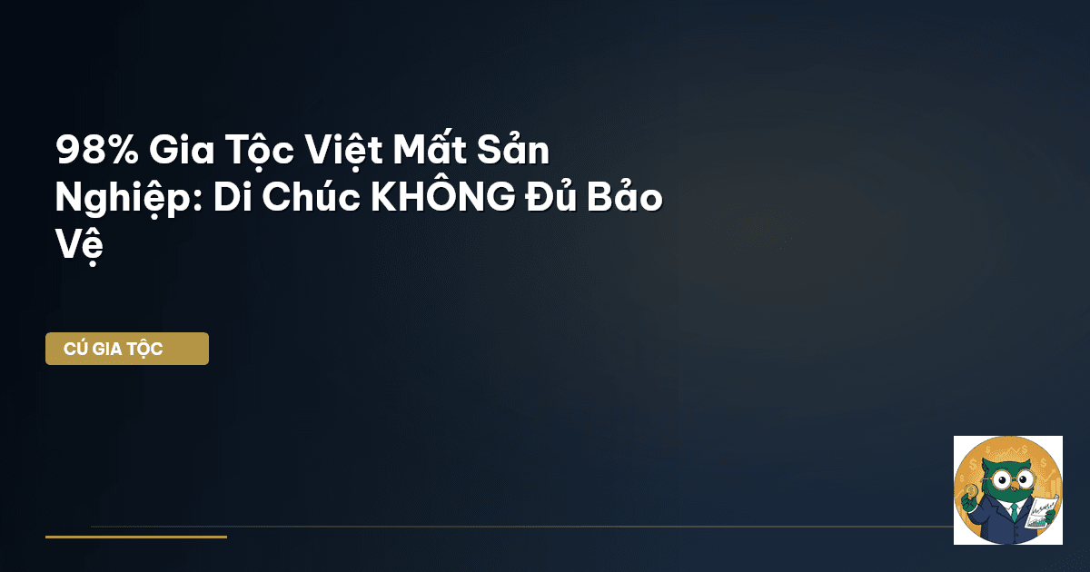 98% Gia Tộc Việt Mất Sản Nghiệp: Di Chúc KHÔNG Đủ Bảo Vệ