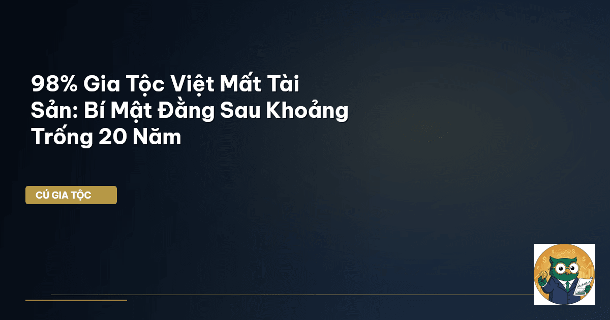98% Gia Tộc Việt Mất Tài Sản: Bí Mật Đằng Sau Khoảng Trống 20 Năm