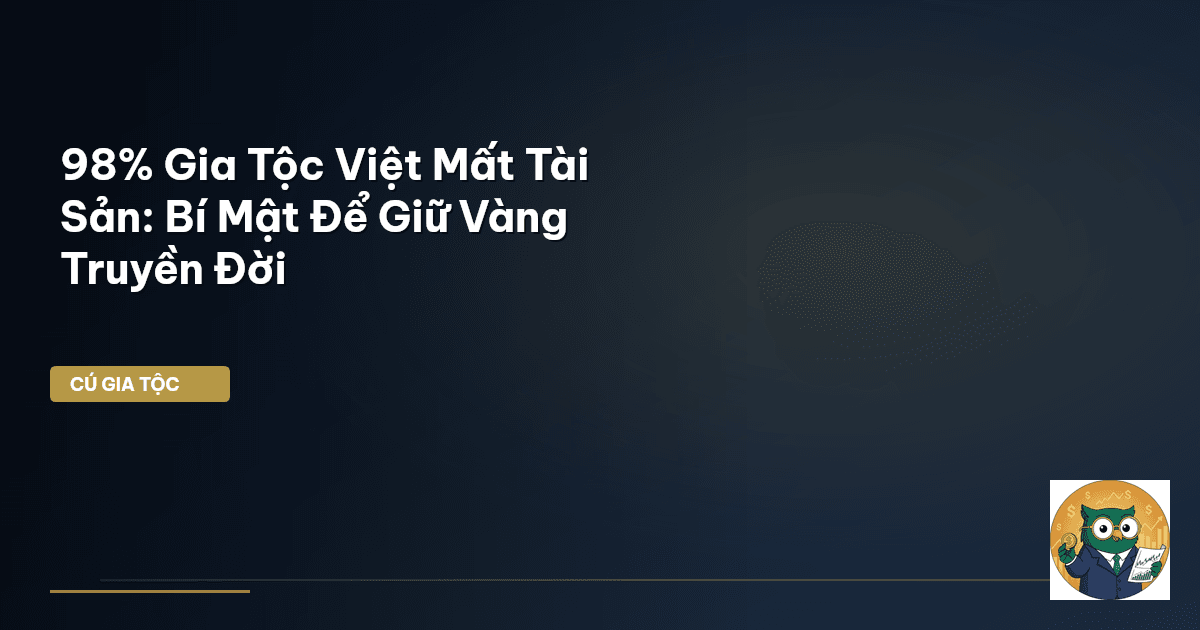 98% Gia Tộc Việt Mất Tài Sản: Bí Mật Để Giữ Vàng Truyền Đời