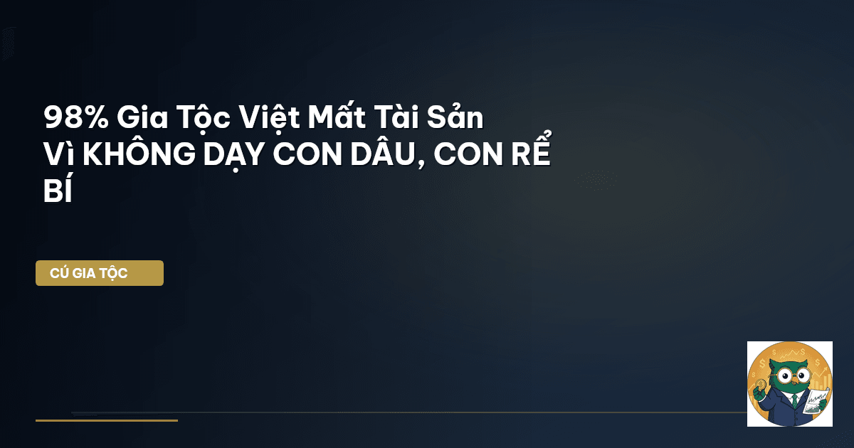 98% Gia Tộc Việt Mất Tài Sản Vì KHÔNG DẠY CON DÂU, CON RỂ BÍ