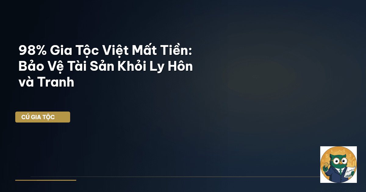 98% Gia Tộc Việt Mất Tiền: Bảo Vệ Tài Sản Khỏi Ly Hôn và Tranh