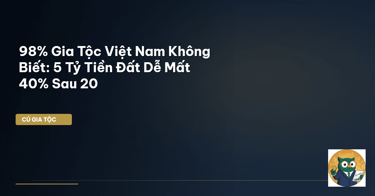 98% Gia Tộc Việt Nam Không Biết: 5 Tỷ Tiền Đất Dễ Mất 40% Sau 20