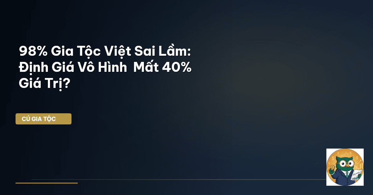 98% Gia Tộc Việt Sai Lầm: Định Giá Vô Hình – Mất 40% Giá Trị?