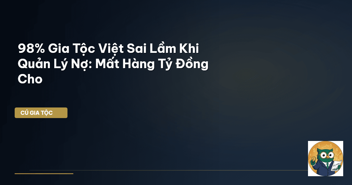 98% Gia Tộc Việt Sai Lầm Khi Quản Lý Nợ: Mất Hàng Tỷ Đồng Cho