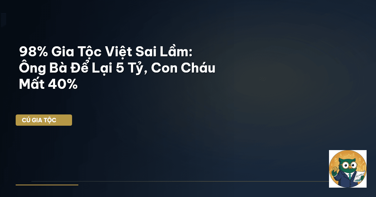 98% Gia Tộc Việt Sai Lầm: Ông Bà Để Lại 5 Tỷ, Con Cháu Mất 40%