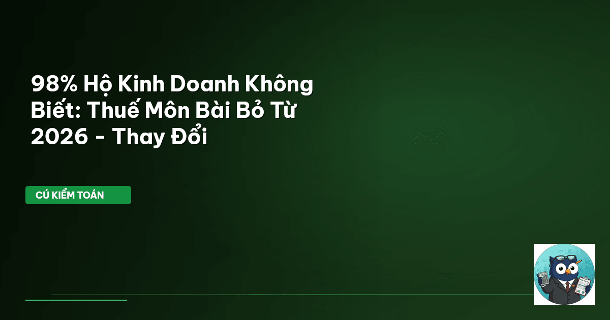 thuế môn bài hộ kinh doanh 2026