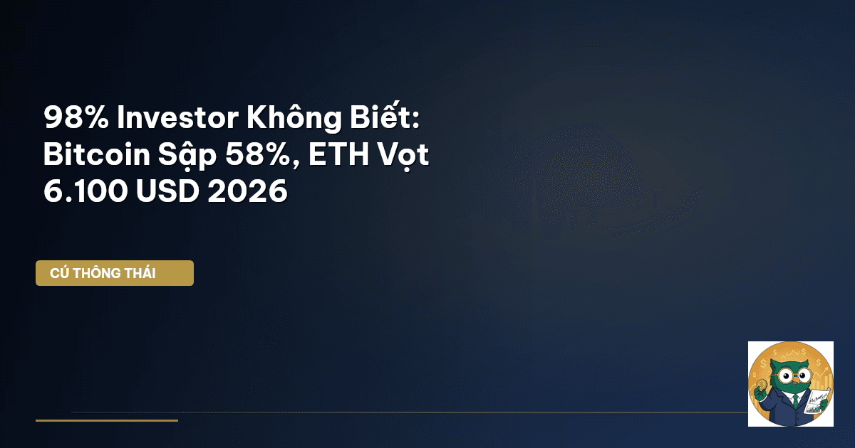 98% Investor Không Biết: Bitcoin Sập 58%, ETH Vọt 6.100 USD 2026