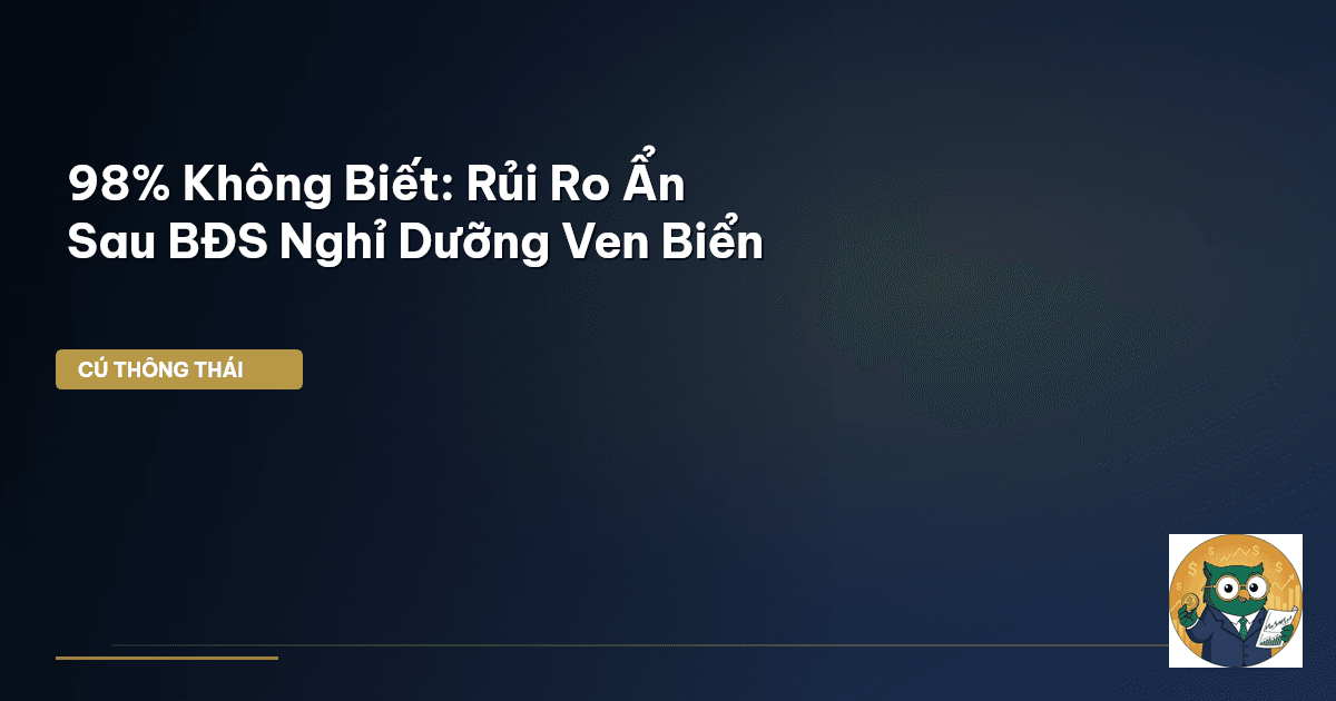 98% Không Biết: Rủi Ro Ẩn Sau BĐS Nghỉ Dưỡng Ven Biển